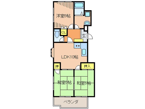 サンハイツ坂末の物件間取画像